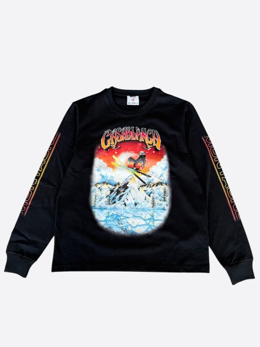 Casablanca Black & Multicolor Ski Club Logo Longsleeve T-Shirt